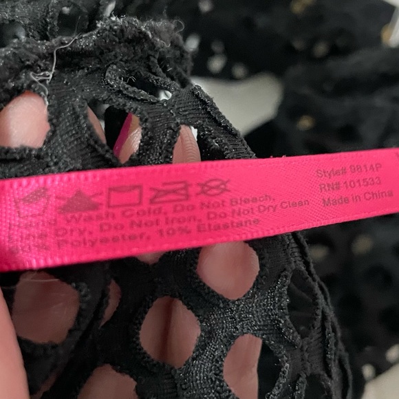 Seven’til Midnight Deep V Fishnet Body Stocking. Size Sm - Picture 13 of 15